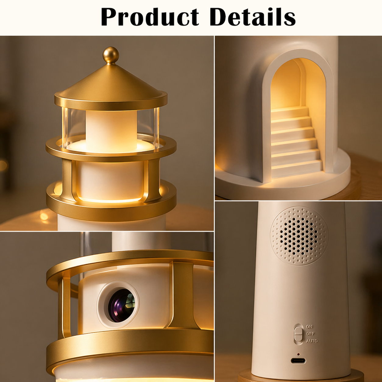 🌙 LunaGlow Lighthouse Lamp
