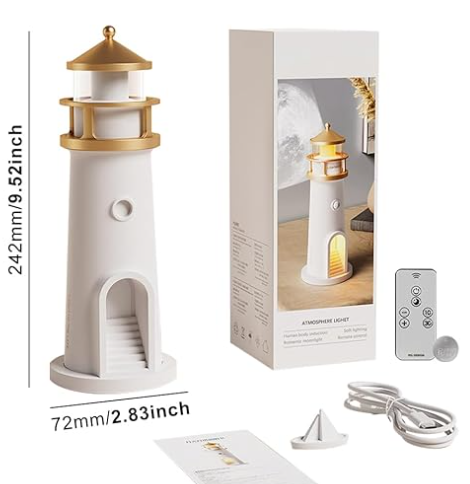 🌙 LunaGlow Lighthouse Lamp