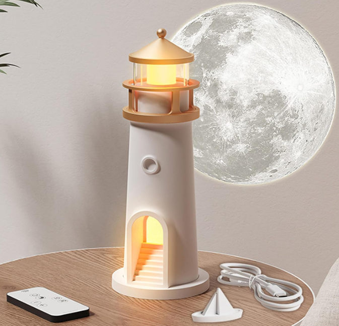 🌙 LunaGlow Lighthouse Lamp
