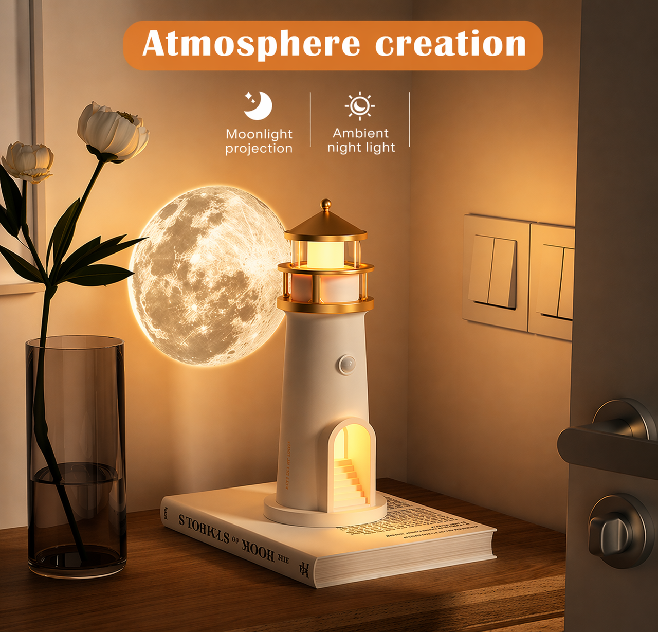 🌙 LunaGlow Lighthouse Lamp