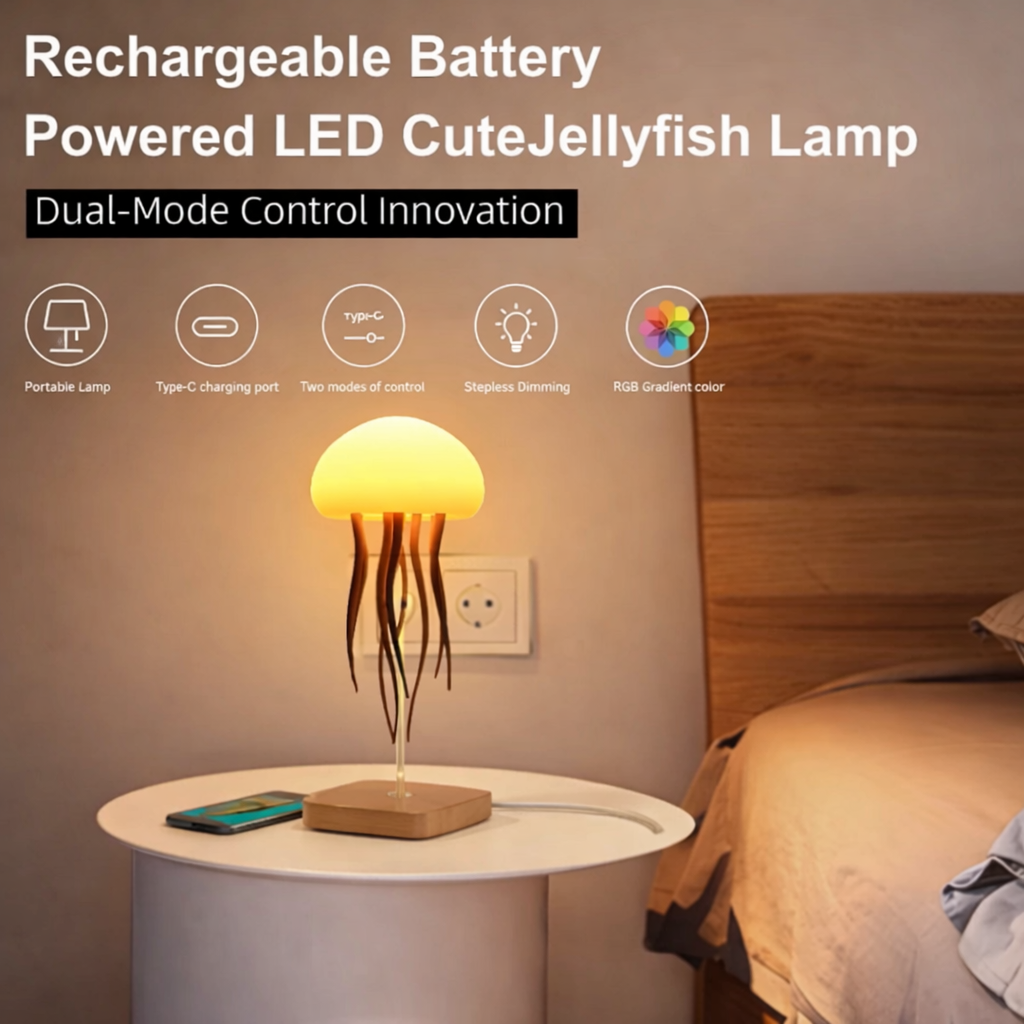 🪼 XERGY LED Cute Jellyfish Night Light Sale